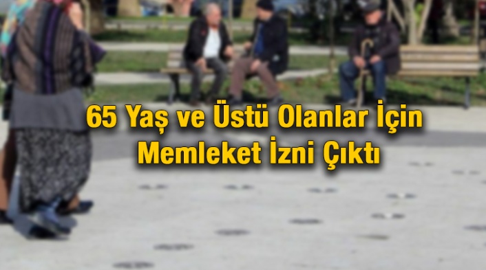 65 Yaş ve Üstü Olanlar İçin Memleket İzni Çıktı