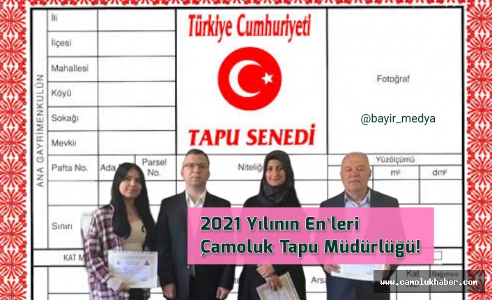 Trabzon Tapu Kadastro Bölge Müdürlüğünden Çamoluk Tapuya Tam Not!