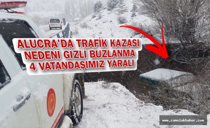 Alucra'da Gizli Buzlanma Beraberinde Kazayı Getirdi. 4 Vatandaş Yaralandı!