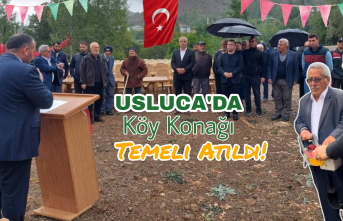 Usluca Köyü Köy Konağı Temeli Atıldı!