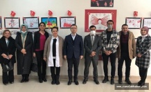 Çamoluk'lu Öğrencilerin 15 Temmuz Konulu Resim Sergisi