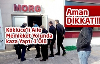 Aman Dikkat!!! Köklüceli Aile Memleket Yolunda Kaza...