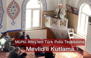 Çamoluk Müftüsü Ateş Polis Teşkilatına Mevlid-i...