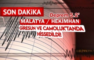 Malatya Hekimhan 5.2 Şiddetiyle Sallandı Bölgemizde...