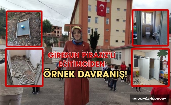Piraziz'deki Eğitimci Aldığı Promosyonu Okuluna Harcadı!