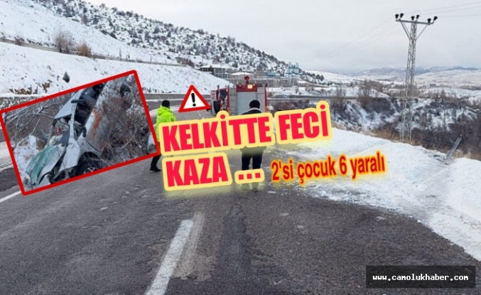 Kelkit'te Feci Kaza Araç Şarampole Devrildi... 2'si Çocuk 6 Yaralı!