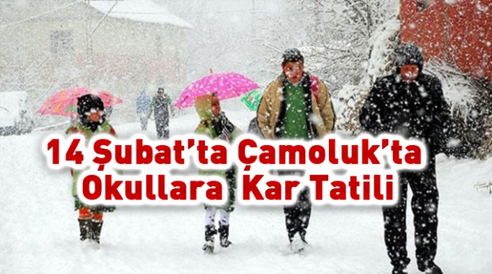 Çamoluk'ta Okullara Kar  Tatili