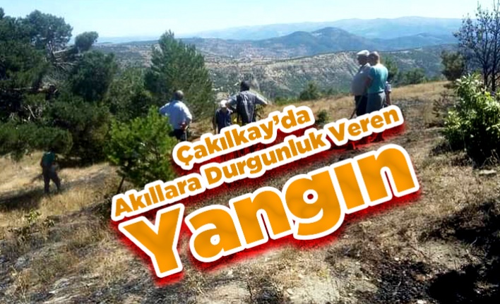 Çakılkaya'da İlginç Yangın