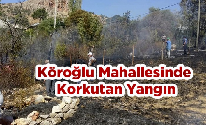 Köroğlu Mahallesinde Korkutan  Yangın