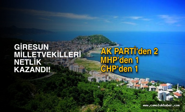 İşte Giresun Milletvekillerimiz!