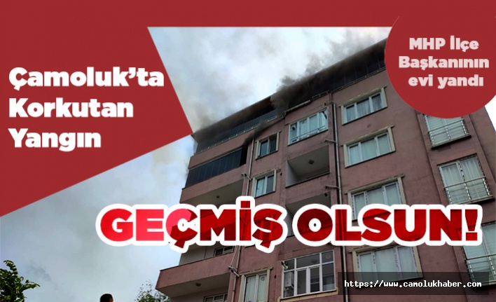 Çamoluk'ta Yangın Facianın Eşiğinden Dönüldü