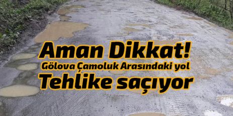 Aman Dikkat! Çamoluk Gölova Yolu Tehlike saçıyor!