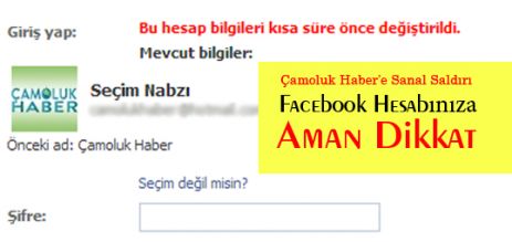 Aman Dikkat! Facebook Hesabınız Çalınabilir