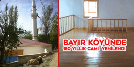 Bayır Köyünde 150 Yıllık Cami Yenilendi