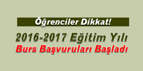 Burs Başvuruları başlıyor