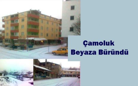  Çamoluk Beyaza Büründü