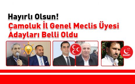 Çamoluk İl Genel Meclis Üyesi Adayları Belli Oldu