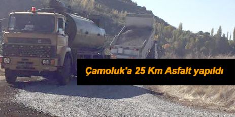 Çamoluk'a 25 Km Asfalt yapıldı