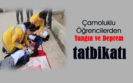 Çamoluklu öğrencilerden gerçeği aratmayan tatbikat