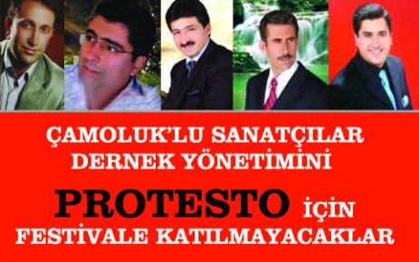 Çamoluk’lu Sanatçılardan Festival Protestosu