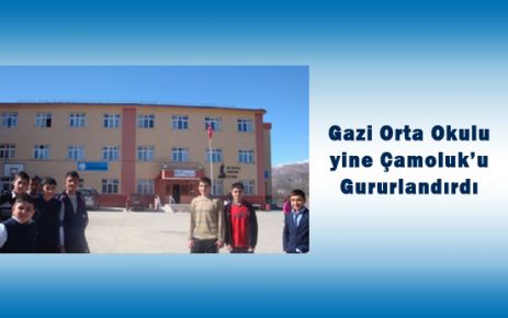 Gazi Orta Okulu  yine Çamoluk’u  Gururlandırdı 