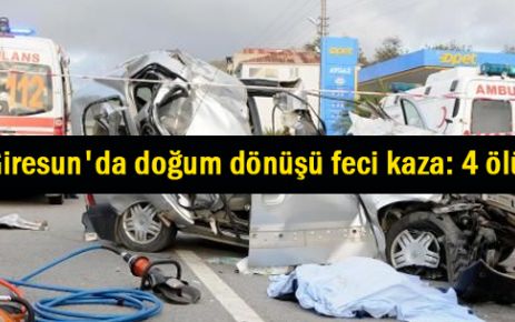 Giresun'da doğumdan dönen aile kazada yok oldu!