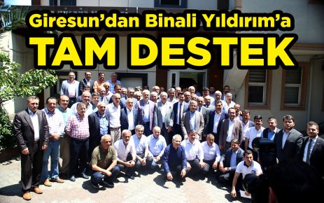 Giresun'dan Binali Yıldırım'a Destek