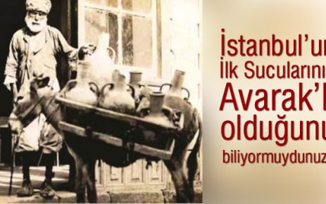 İstanbul'un ilk sucularının Avaraklı(H.Ahmetoğlu) olduğunu biliyormuydunuz