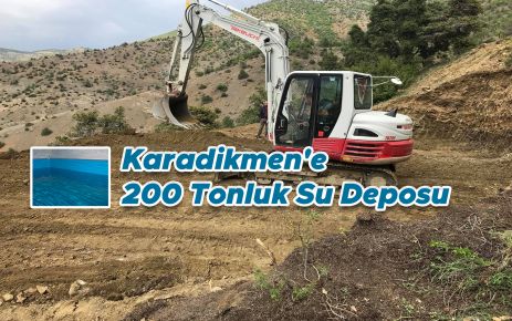 Karadikmen'e 200 Tonluk Su Deposu