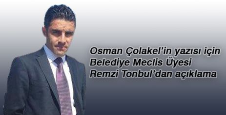 Remzi Tonbul'dan Açıklama