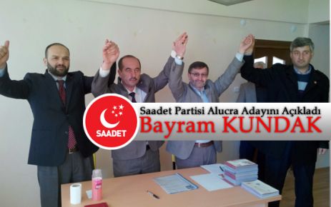   Saadet   Partisi  Alucra Belediye Başkan Adayını açıkladı.