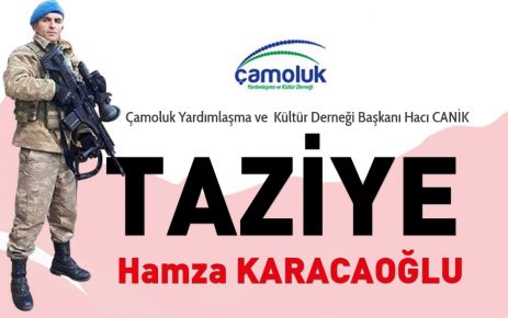 Şehid Hamza için Taziye Hacı Canik