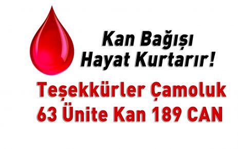 Teşekkürler Çamoluk 63 Ünite Kan 189 Can 