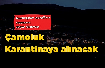 Böyle Giderse Çamoluk Karantinaya Alınacak!