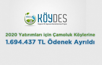 Çamoluk' Bir milyon Yediyüzbin lira Ödenek