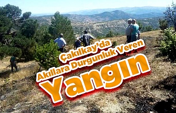 Çakılkaya'da İlginç Yangın