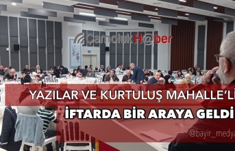 Yazılar Ve Kurtuluş Mahalle'liler İftarda Buluştu.