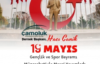 Çamoluk Dernek Başkanı Hacı Canik`ten 19 Mayıs Tebrik Mesaji