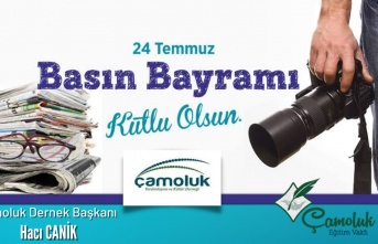 Başkan Hacı Canik Basın Bayramı Münasebetiyle Bir Mesaj Yayımladı!