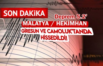 Malatya Hekimhan 5.2 Şiddetiyle Sallandı Bölgemizde de Hissedildi