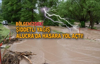 Bölgede Yağan Şiddetli Yağışlar Komşuda Hasara Yol Açtı