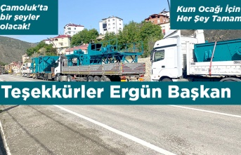 Çamoluk'ta birşeyler olacak! Teşekkürler Ergün Başkan.