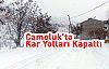 Çamoluk'ta Kar Yolları Kapattı