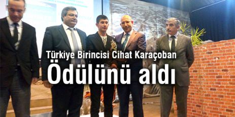 Türkiye Birincisi  Ödülünü Aldı