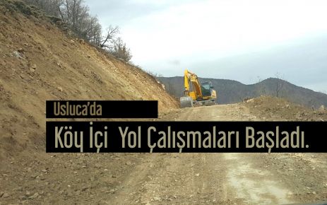 Usluca'da Köy İçi Yol çalışmaları