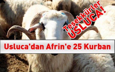 Usluca'dan Afrin'e 25 Kurban