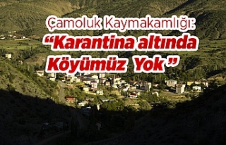 Çamoluk'ta Karantinada Köy Yok!