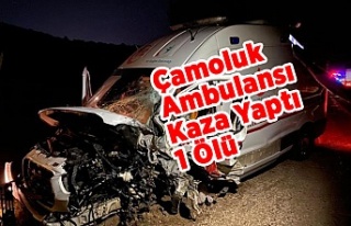 Çamoluk Ambulansı kaza Yaptı 1 Ölü