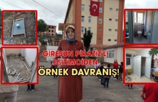 Piraziz'deki Eğitimci Aldığı Promosyonu Okuluna...