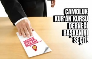 Çamoluk Kur'an Kursu Derneği Başkanını Seçti!